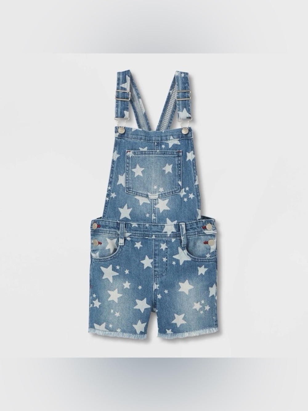 Cat & Jack Cat & Jack Denim Shortalls with Stars Size: XL (14)